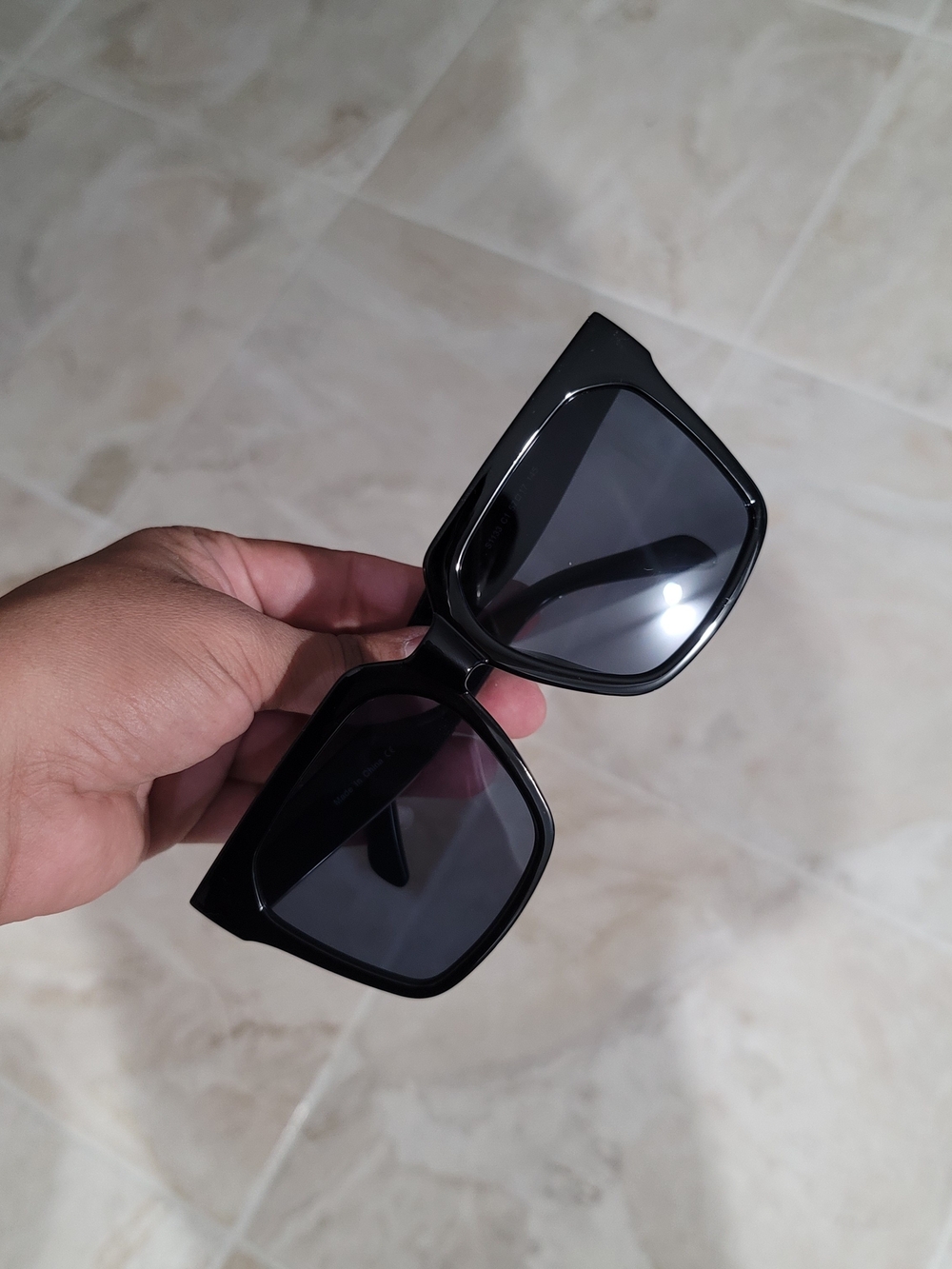 Black Oversized Square Women's Sunglasses